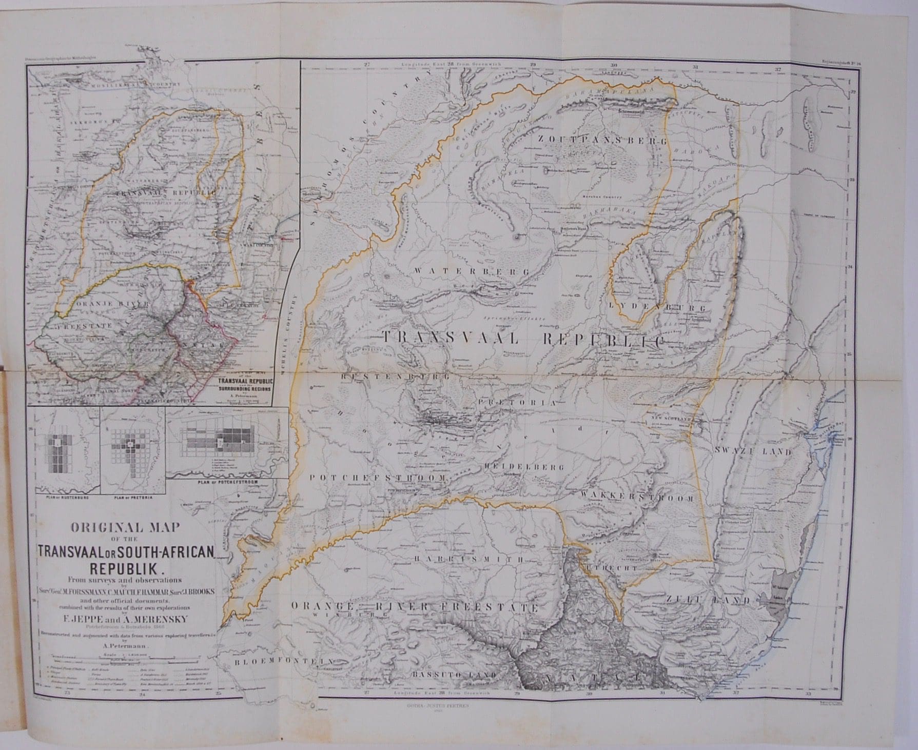 Die Transvaal'sche oder Süd-Afrikanische Republik. - Jeppe, Friedrich