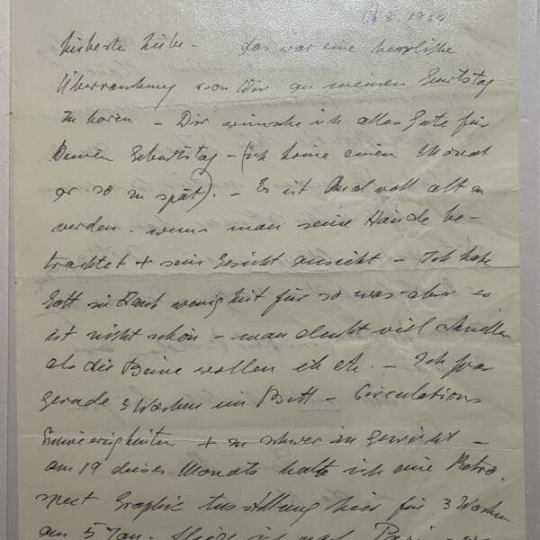 Four letters written by Irma Stern to Marianne Brandt - Stern, Irma