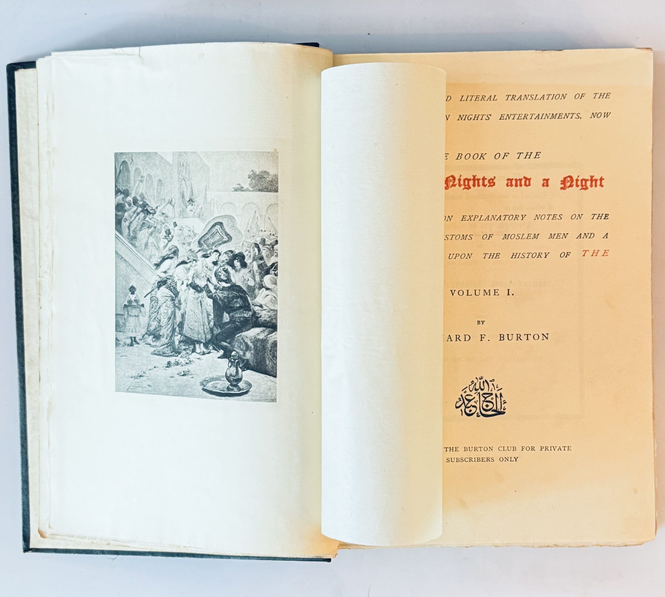 A Plain and Literal Translation of the Arabian Nights' Entertainments, now entitled The Book of The Thousand Nights and a Night. 10 Volumes plus 6 supplemental volumes. - Burton, Richard F (Trans) - Image 3