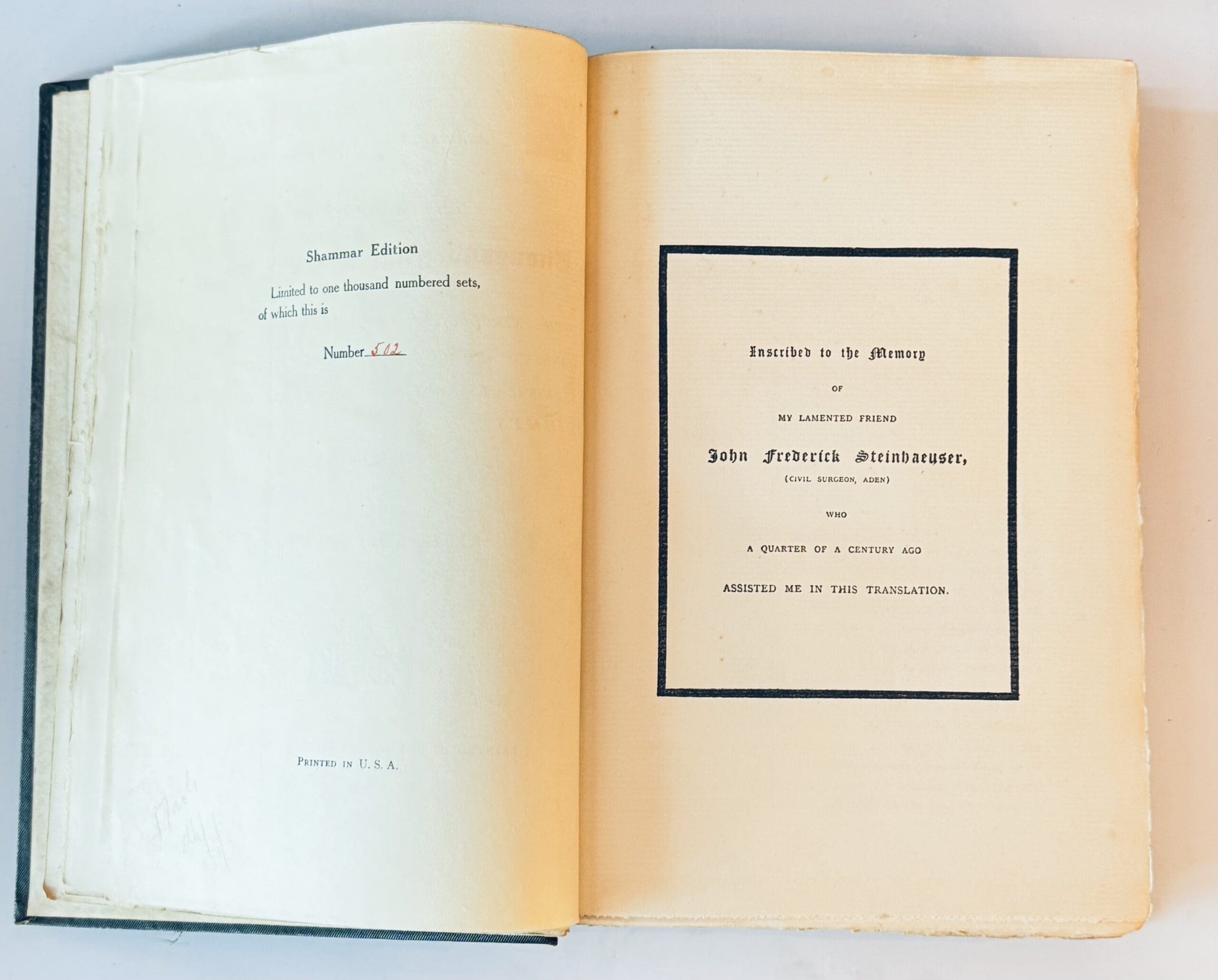 A Plain and Literal Translation of the Arabian Nights' Entertainments, now entitled The Book of The Thousand Nights and a Night. 10 Volumes plus 6 supplemental volumes. - Burton, Richard F (Trans) - Image 4