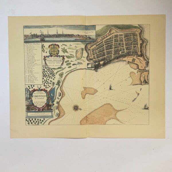 A Mapp of The Citie and Port of Tripoli in Barbary - Seller, John