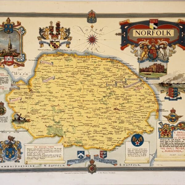 Norfolk, county map. - Clegg, Ernest
