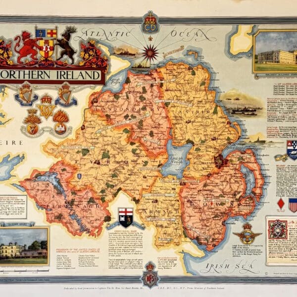 Northern Island, county map. - Clegg, Ernest