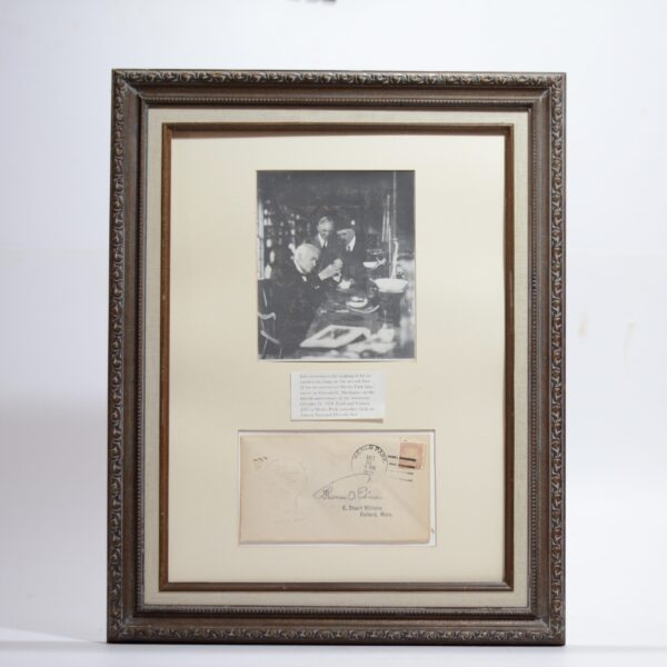 Stamped Envelope signed by Thomas Edison - Edison, Thomas Alva