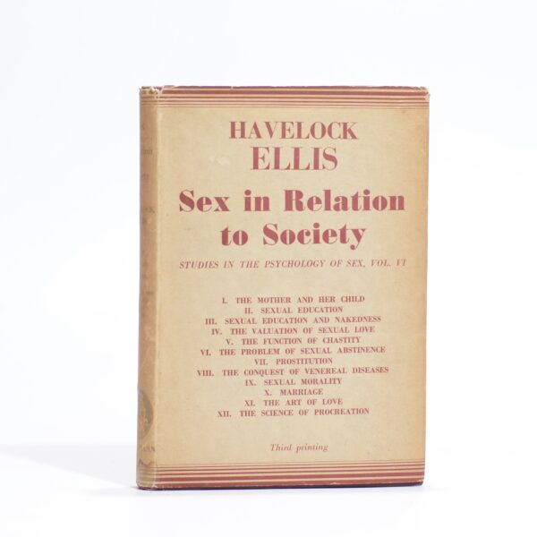 Sex in Relation to Society. - Ellis, Havelock