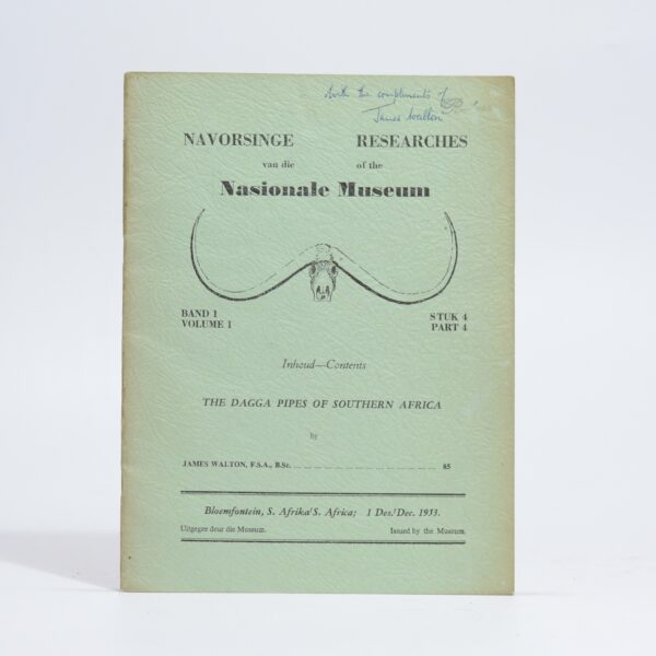 The Dagga Pipes of Southern Africa (inscribed). Part 4. - Walton, James