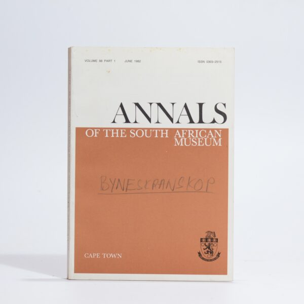 Byneskranskop 1. A Later Quaternary Living Site in the Southern Cape Province, South Africa - Schweitzer, Franz R & Wilson, M L