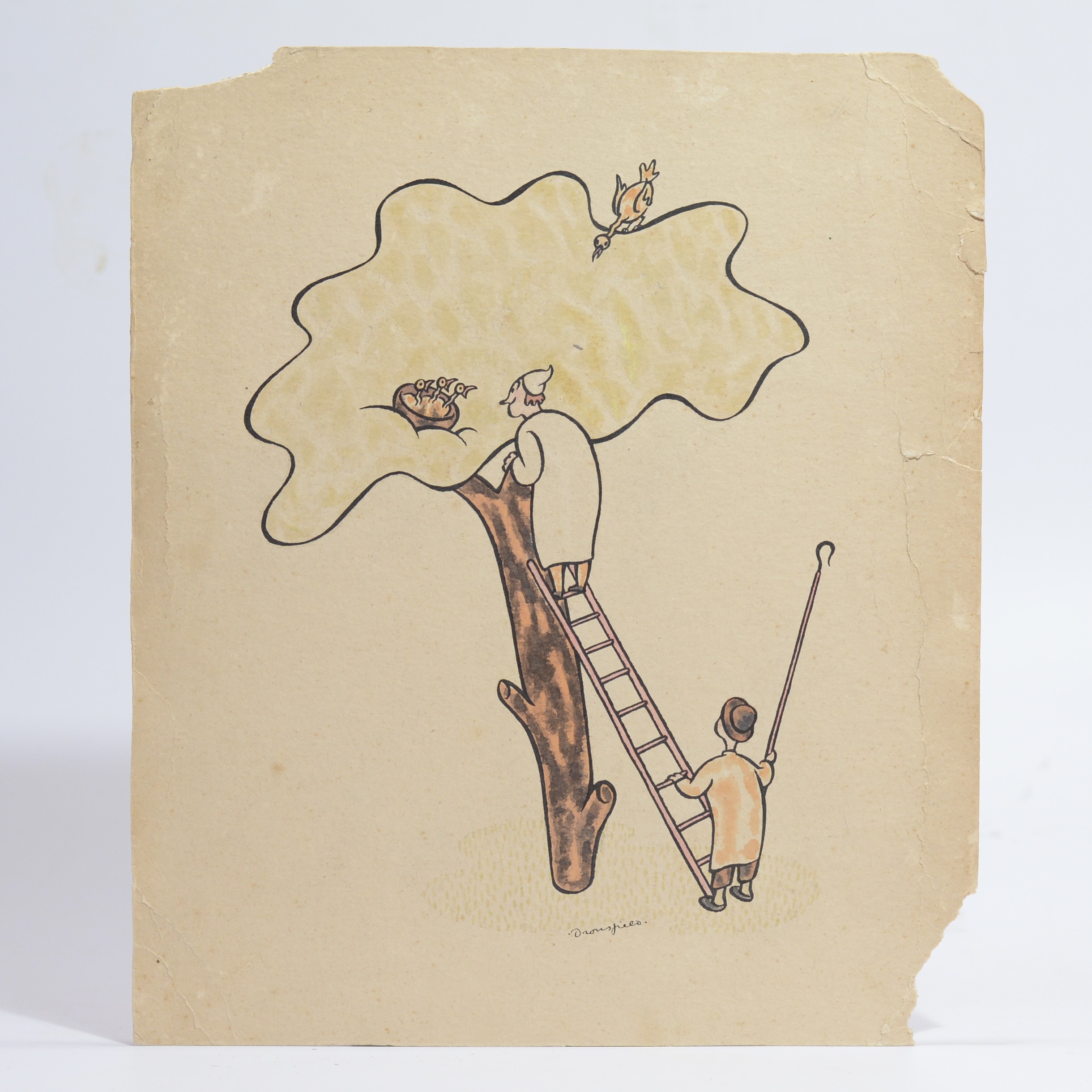 Ink and Watercolour on Card - Dronsfield, John