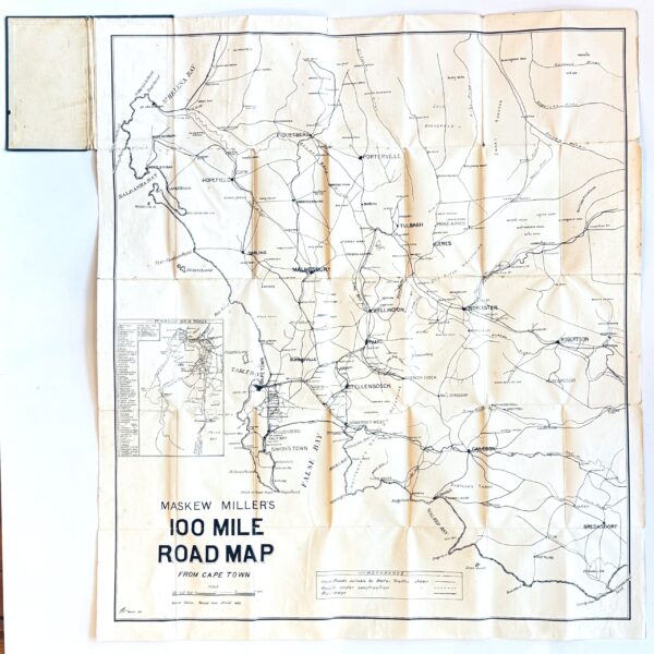 Maskew Miller's 100 Mile Road Map from Cape Town - Masker Miller, T