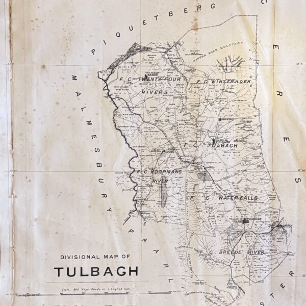 Divisional Map - Tulbagh. From the Winterhoek Mountains to Mosterts Hoerk -