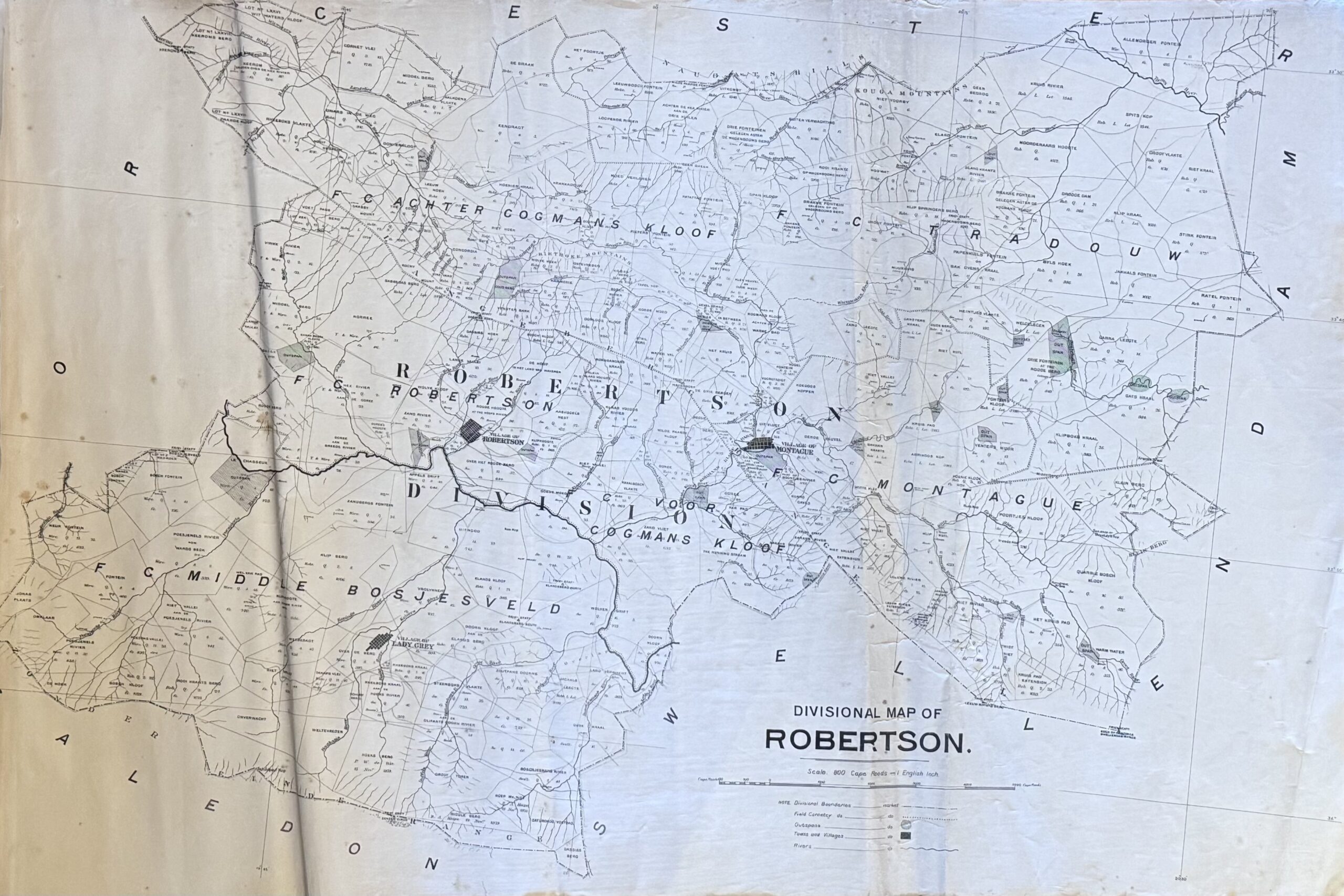Divisional Map - Robertson, Montagu, Lady Grey (McGregor) -