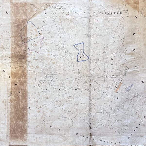 Divisional Map Richmond - bound by the districts of Graaff Reinet, Middelburg, Murraysburg, Hanover -