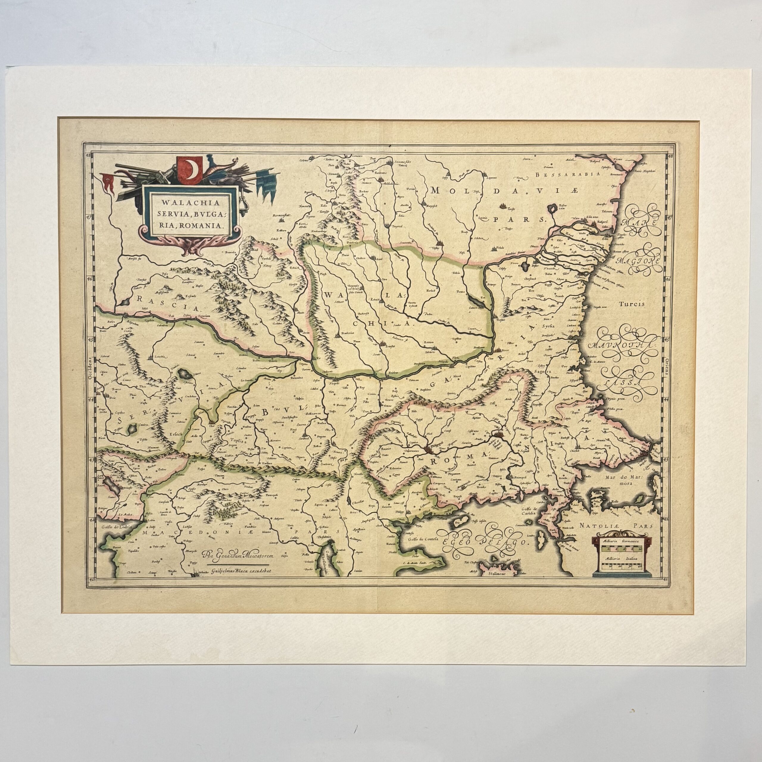 Walachia, Servia, Bulgaria, Romania - Mercator, Gerard