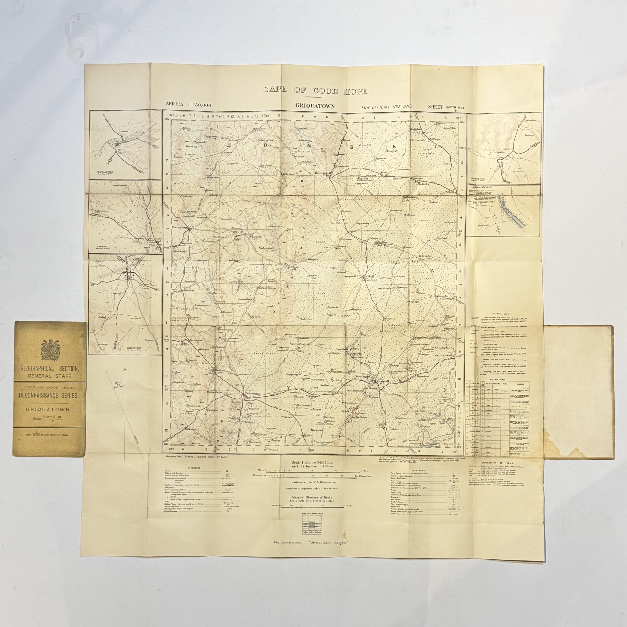 Map of Griquatown - for Official use only - Hopkins, Captain R.B. - Image 2